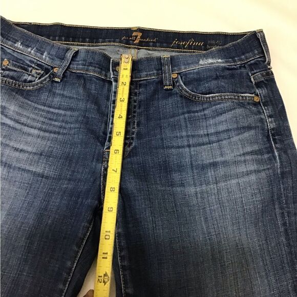 7 For All Mankind Josefina Boyfriend Straight Leg Jeans Size 31 - Picture 8 of 10